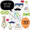 Big Dot of Happiness 70th Birthday - Cheerful Happy Birthday - Colorful Seventieth Birthday Party Photo Booth Props Kit - 20 Count